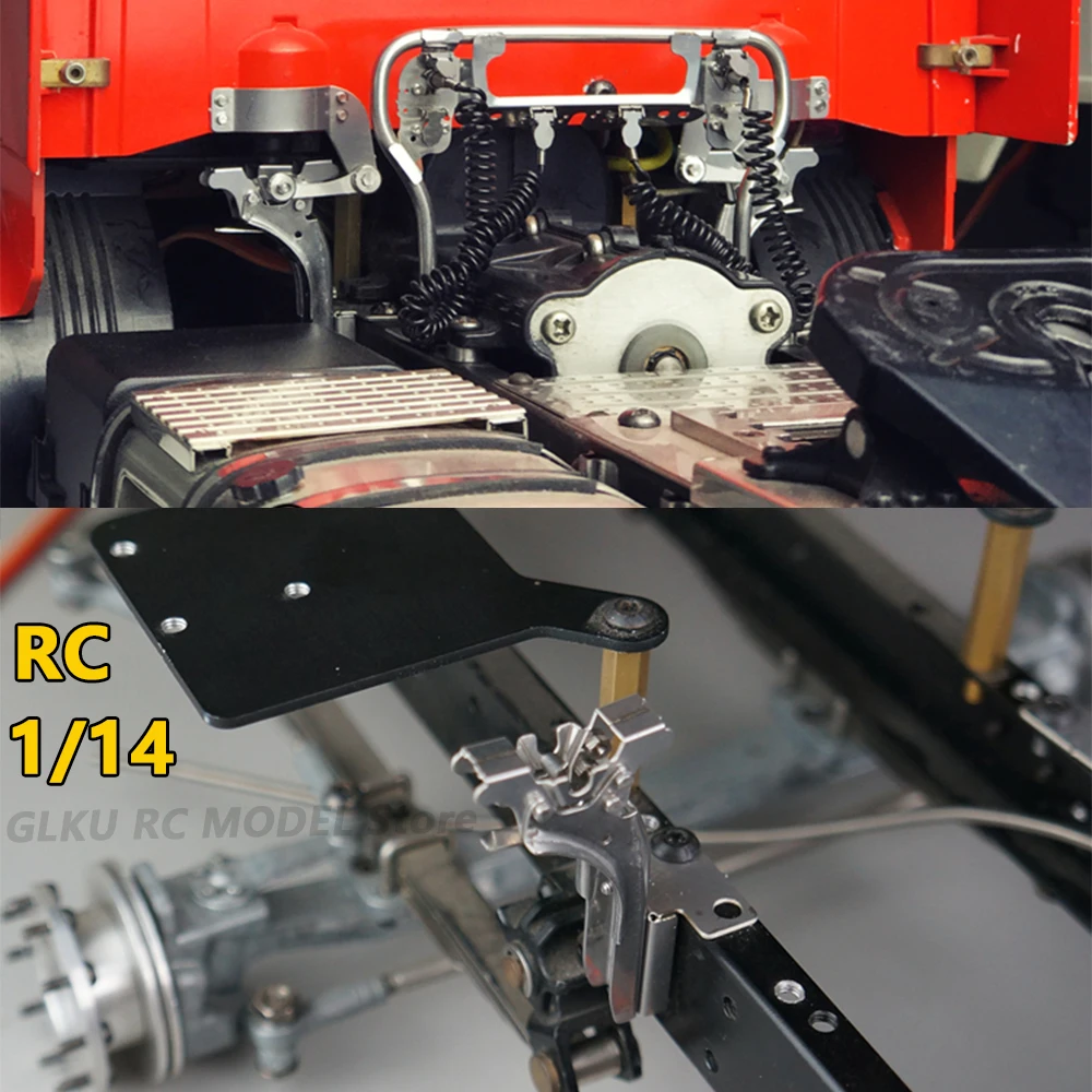 SCALECLUB Metal Simulation Front Buckle Upgrade Parts for LESU Tamiya RC 1/14 Tractor Truck Dump Truck Model