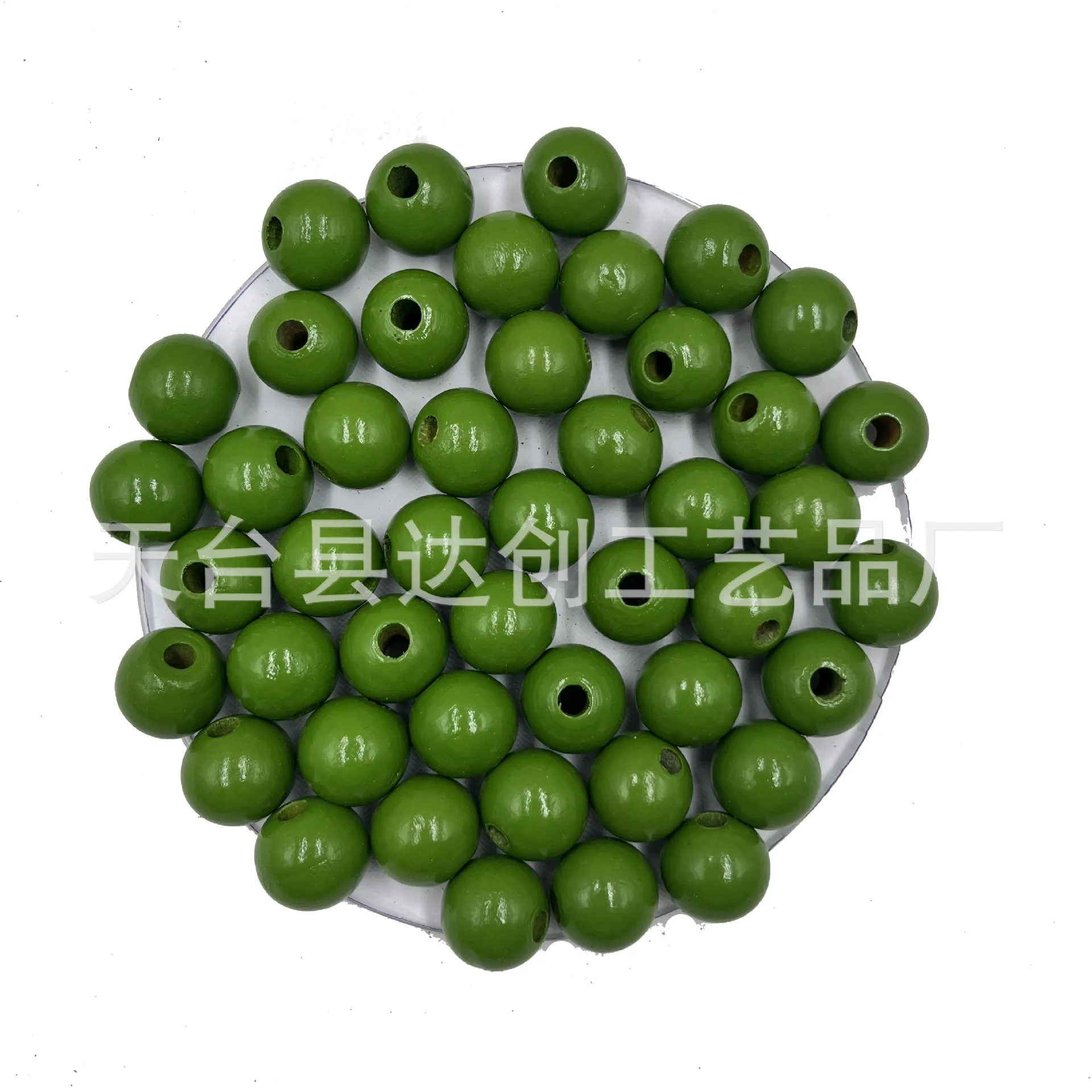 Christmas colored wooden beads hand necklace round wooden beads accessories simple handicrafts children DIY ball handmade toys