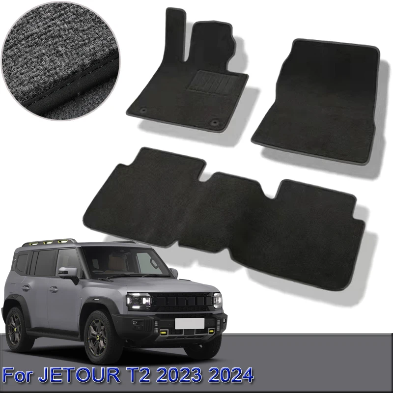 For JETOUR T2 2023 2024 Custom Car Floor Mats Waterproof Non-Slip Floor Mats Interior Carpets Rugs Foot Pads Auto Accessories