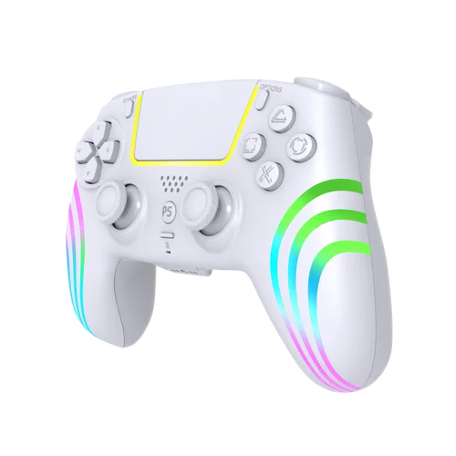 Imagen 2 del producto Controlador de juego inalámbrico Bluetooth para PlayStation 5, con luz RGB de doble vibración, accesorio para PS5/PS5 Slim/PS5 Pro/PC