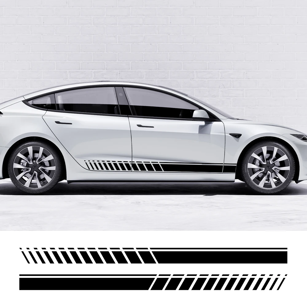

For Tesla Model 3 Car Door Side Stickers Waterproof Vinyl Film Auto Decoration PVC Decals Auto Styling Exterior Car Accessories