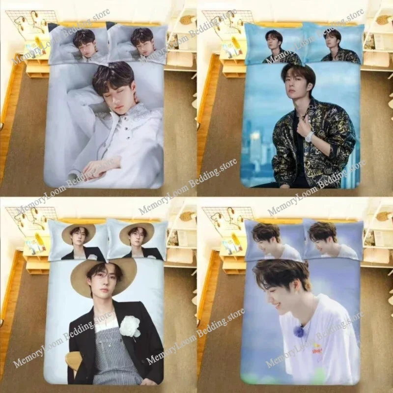 

Wang Yibo Poster Pillowcase+ Duvet Cover Single Dormitory Student Knit Yebo Lifestyle Photo Picture Double Bedding Set