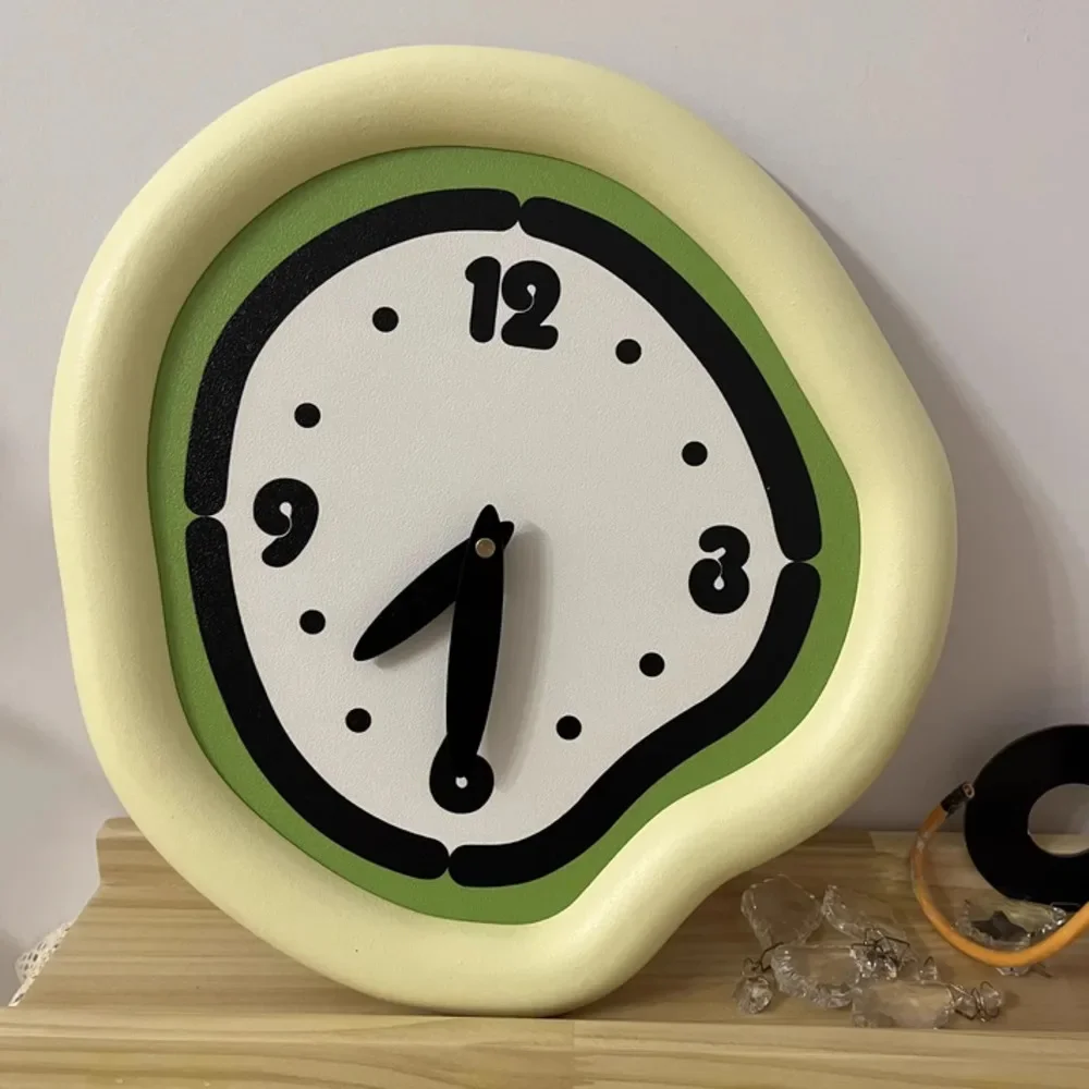 Nordic Wall Clocks INS Cream Design Minimalism Clock Watch Modern Living Room Clocks Luxury Clock Mechanism Silent Home Decor