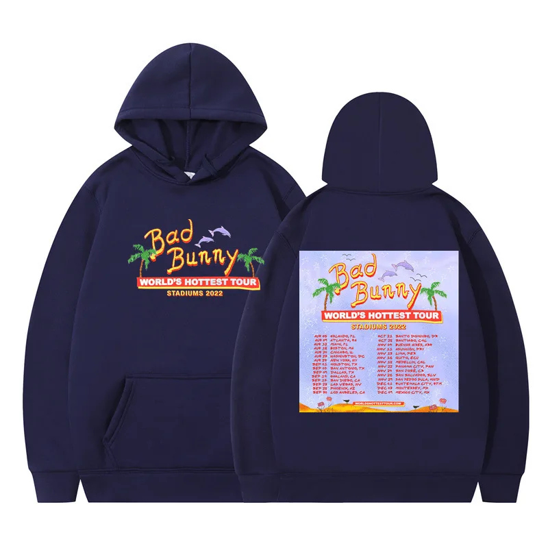 Bad Bunny UN VERANO SIN TI Sweatshirt Rap Hip Hop Music New Album Fashion Hoodies Men Women Winter Warm Hoodie Hooded Pullover