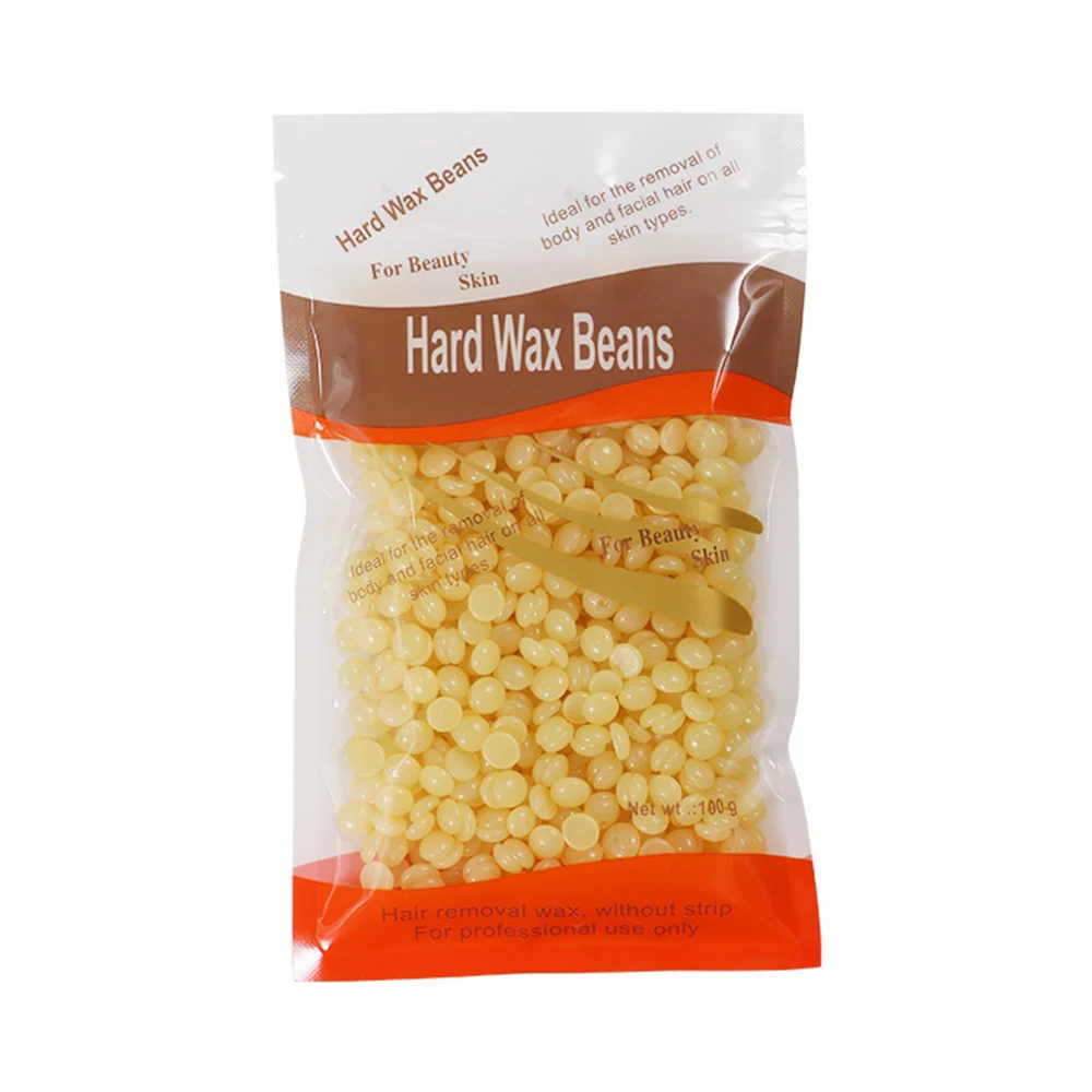 100g Hard Wax Beans Solid Hair Remover No Strip Depilatory Hot Film Wax Bead Hair Removal For Full Body Bikini Face Leg Eyebrow