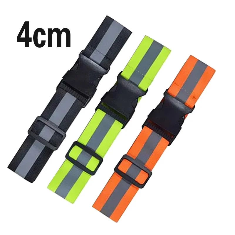 Black Pink Blue Adjustable Reflective Belt Reflective Shoulder Strap Fluorescent Belt Night Running Cycling Walking Hot Selling