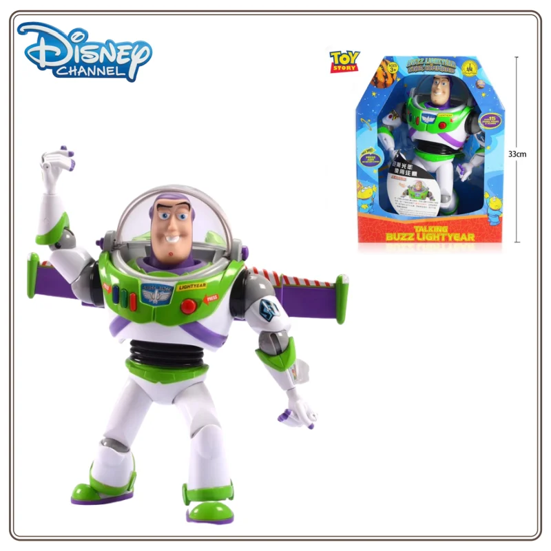 

Authentic Disney Buzz Lightyear Toy Story Buzz Lightyear Peripheral Figurines Trendy Toy Speak Emit Light Shoot Wings Move Dolls