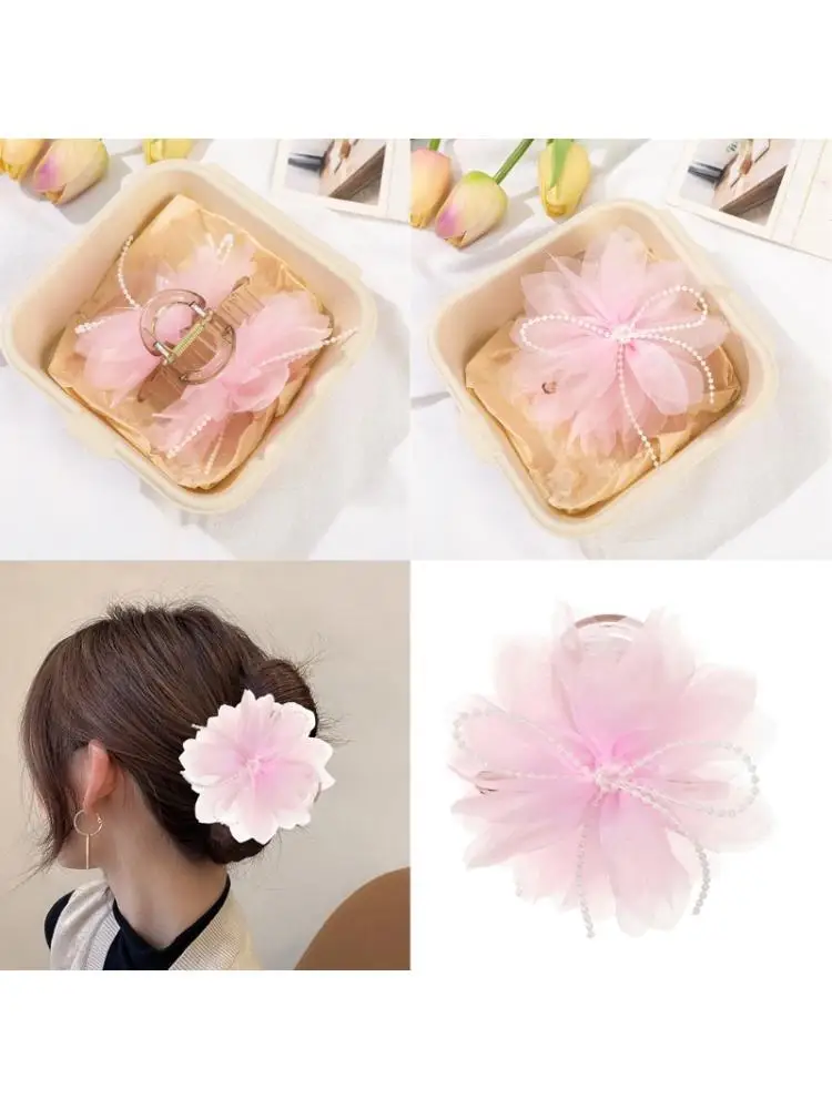 

39BB Delicate Mesh Hair Clip Easy Secure Grip Feminine Hairpin Fashion Hair Accessory For Quick Hairstyles And Long Wear