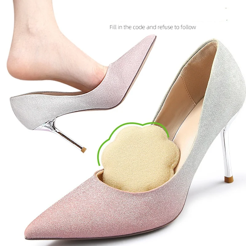 وسادة أمامية للقدم على شكل زهر البرقوق مبطنة بكعب عالٍ نعل مخفض بشكل كبير ولا يتعب بطانة قدم مضادة للانزلاق #4