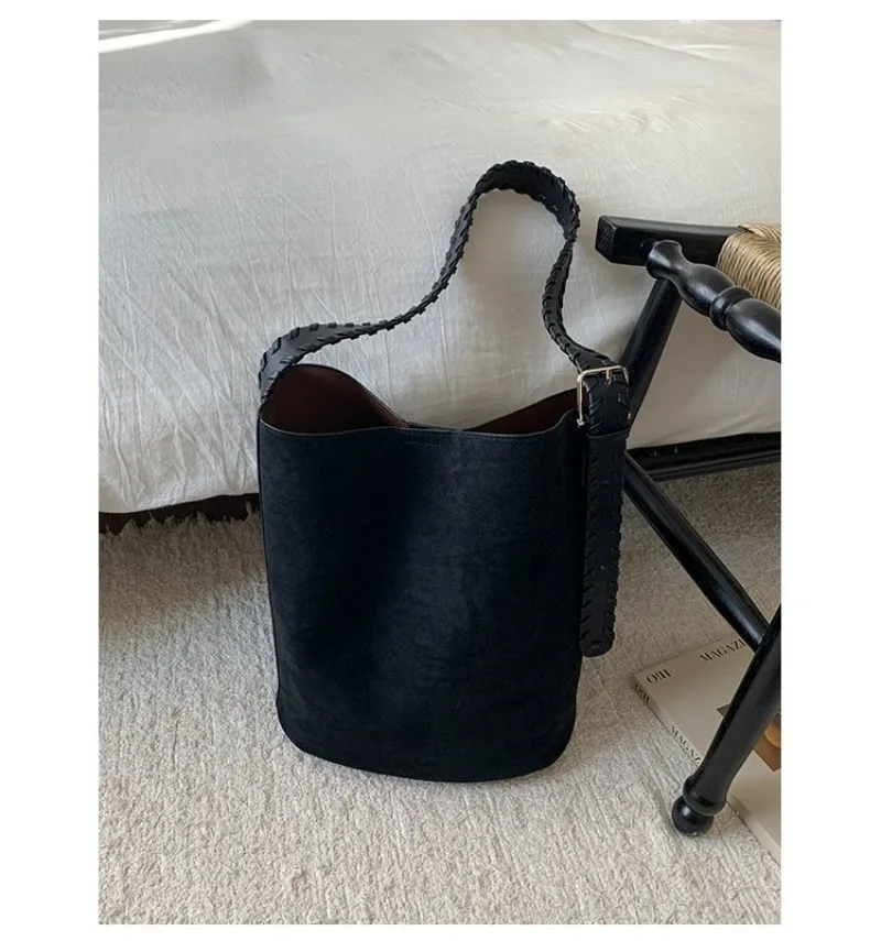 Mehrfarbige Wildleder-Schultertasche mit Verstellbarem Riemen, Lässiger Stil für Tägliches Einkaufen, Verabredungen, Pendeln und Kurzreisen – Detail 29