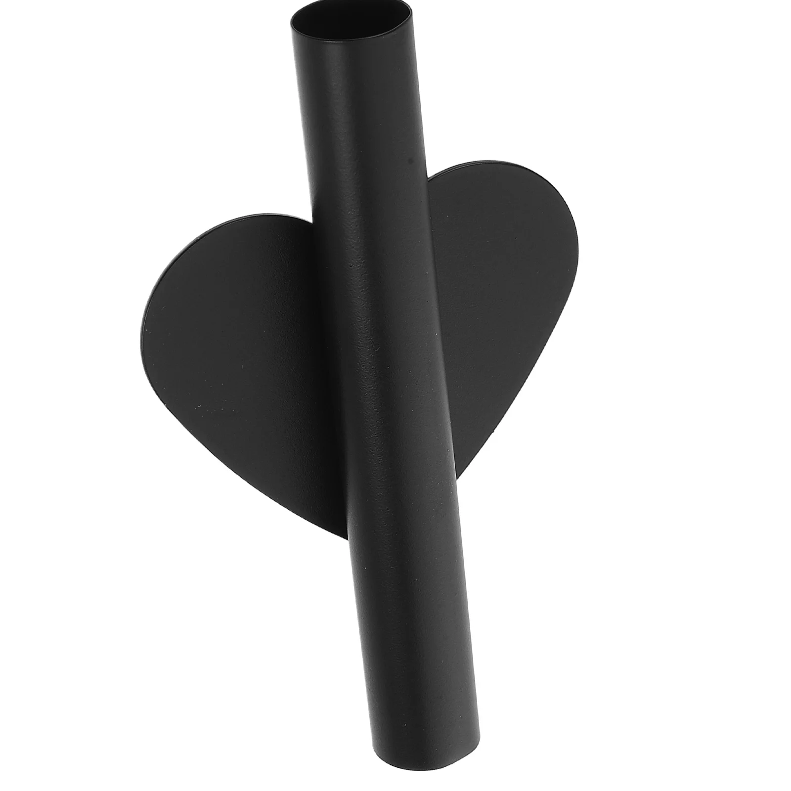 

Wall Mounted Flower Tube Black Metal Vase For Home Office Living Room Decor Romantic Atmosphere Space Saving Modern Minimalist