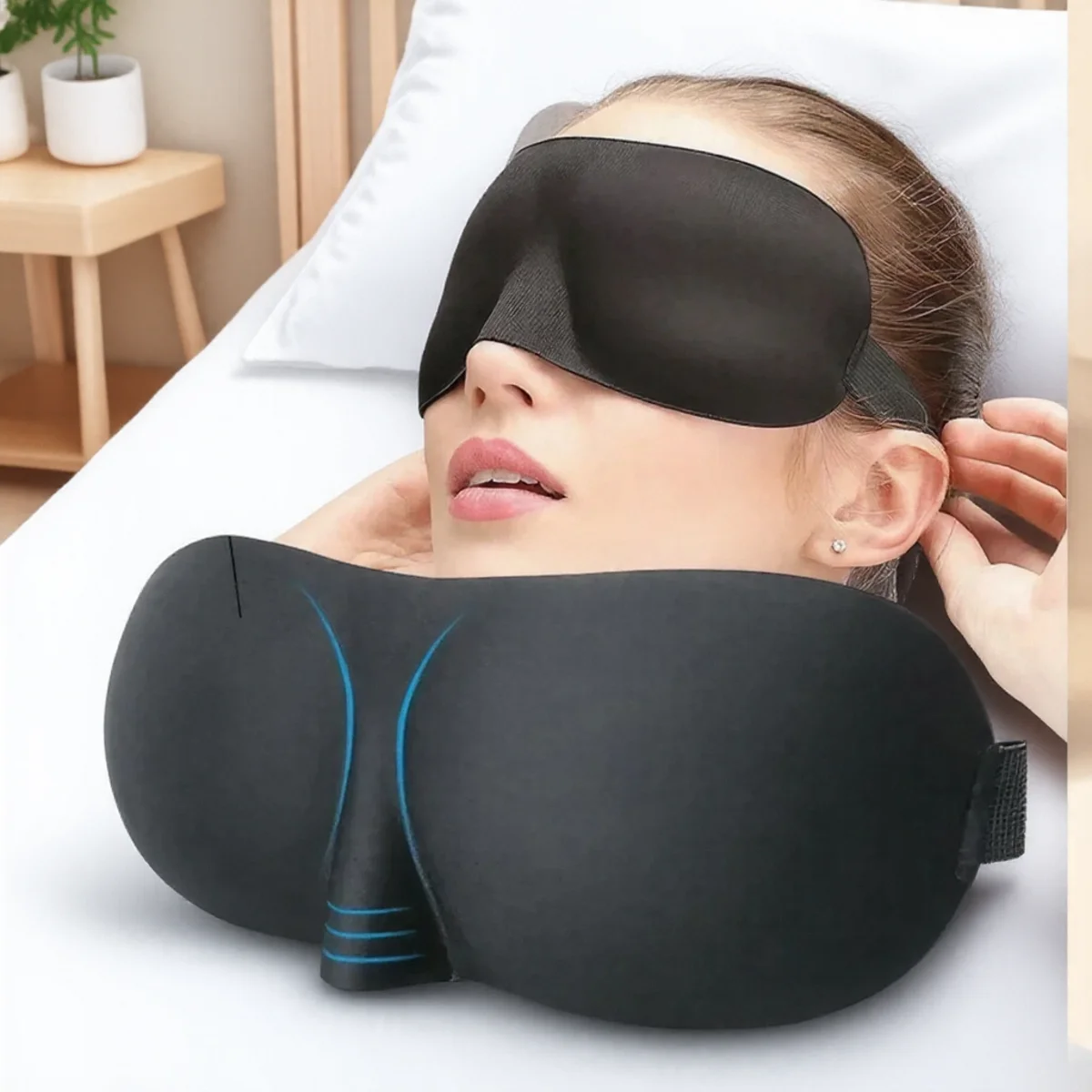 

3D дышащая маска для сна, мягкая маска для глаз с подкладкой для путешествий, релаксации, медитации, йоги, удобная крышка для глаз