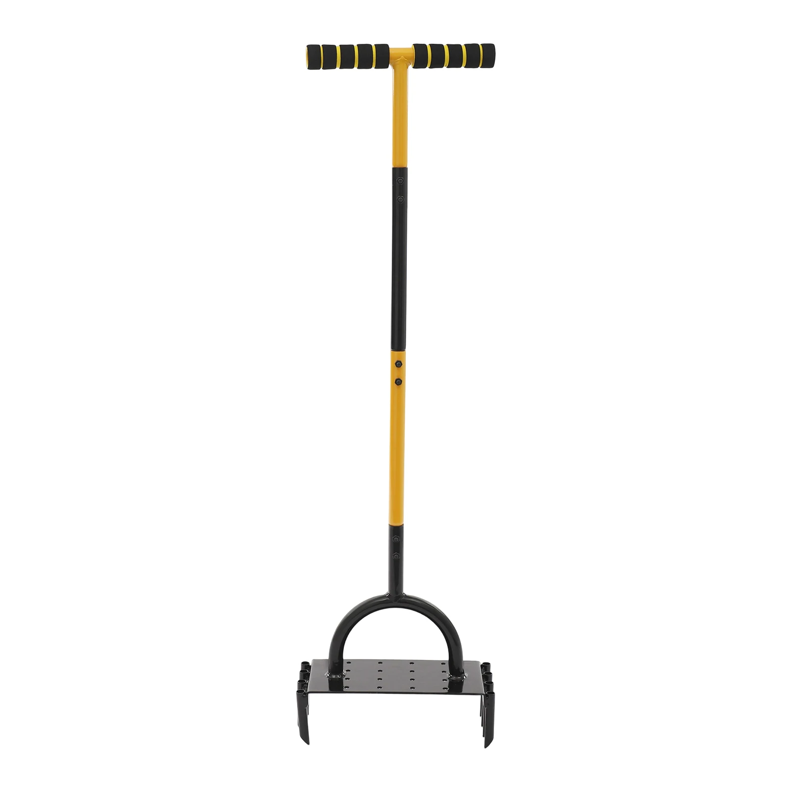 Stehender Rasenbelüfter – 2-in-1 Bodenlockerer & Belüfter mit 16 massiven Spikes & 8 Kernlöchern, ergonomischer T-Griff, arbeitssparend – Detail 10