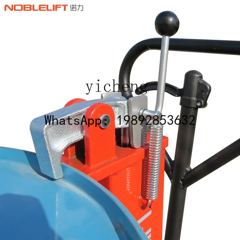 forklift oil drum truck manual hydraulic ground cow lifting iron drum plastic drum