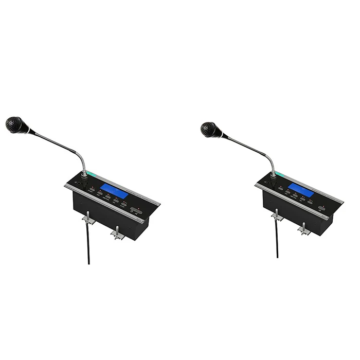 

Discussion Voting Embedded Chairman Delegate Unit Conference System Digital Gooseneck Wired Hidden Desktop Table Microphone