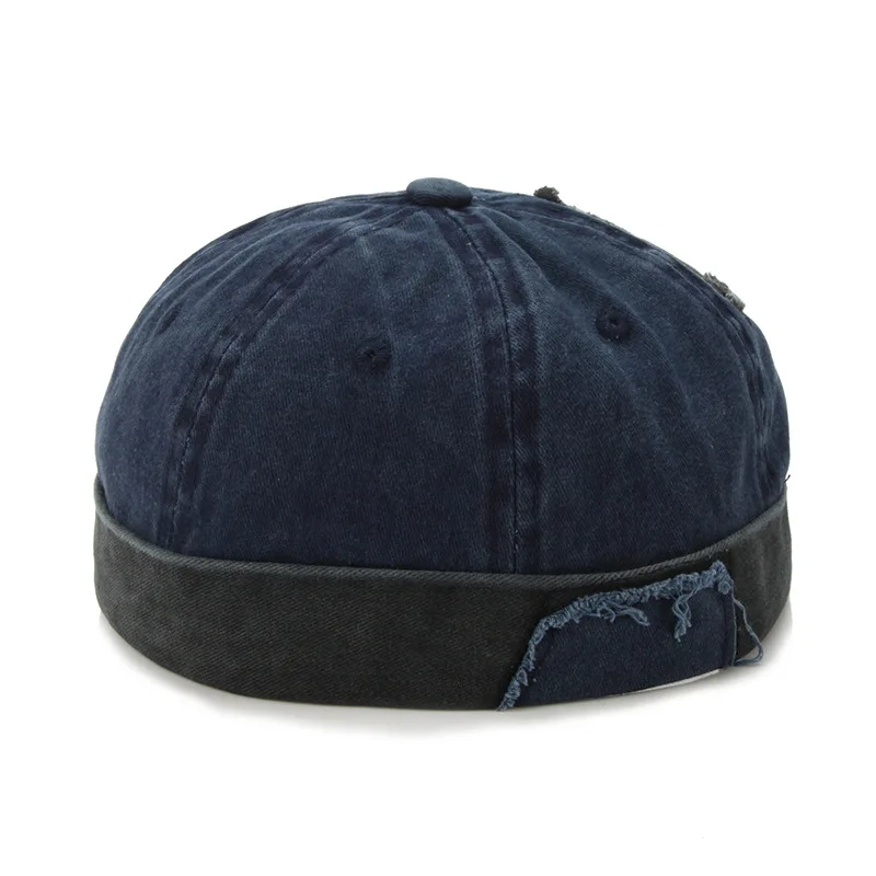 Boné masculino de algodão sem aba, outono, retrô, urbano, exclusivo, rua, docker, multiuso, gorro miki