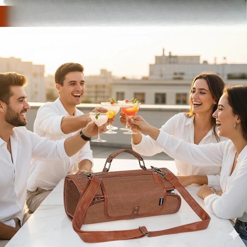 American Bartending Kit Bartender Tools Storage Bag Large Capacity Multifunctional Bartending Equipment Storage Bag