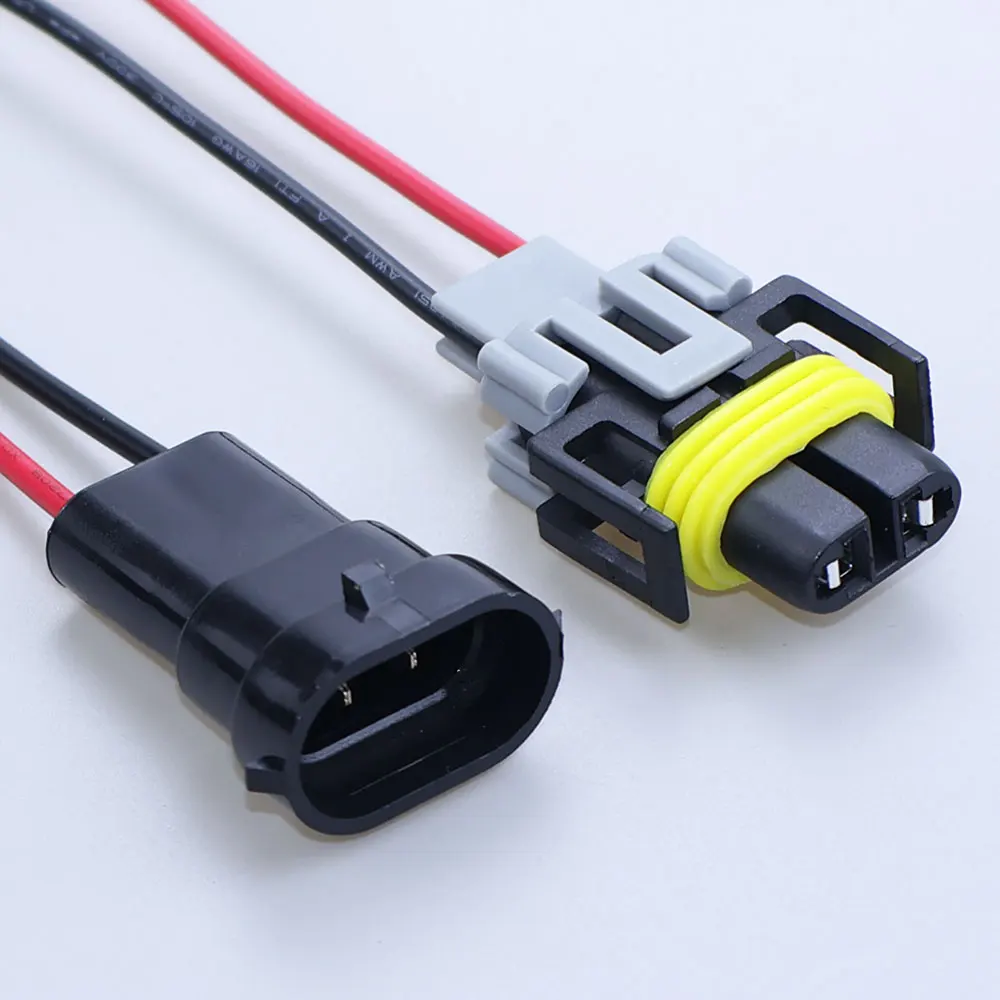  12124819/12124817 2Pin H8 H9 H11 Xenon Lamp Steering Lamp Holder Anti Fog Lamp Plug  Adapter Wiring Harness Car Auto Connector