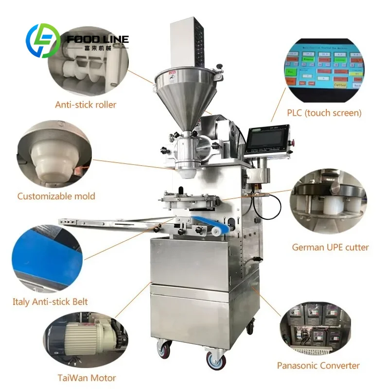 Customized maamoul maker encrusting machine 304 stainless steel PLC control pastry line for bakery factory middle east