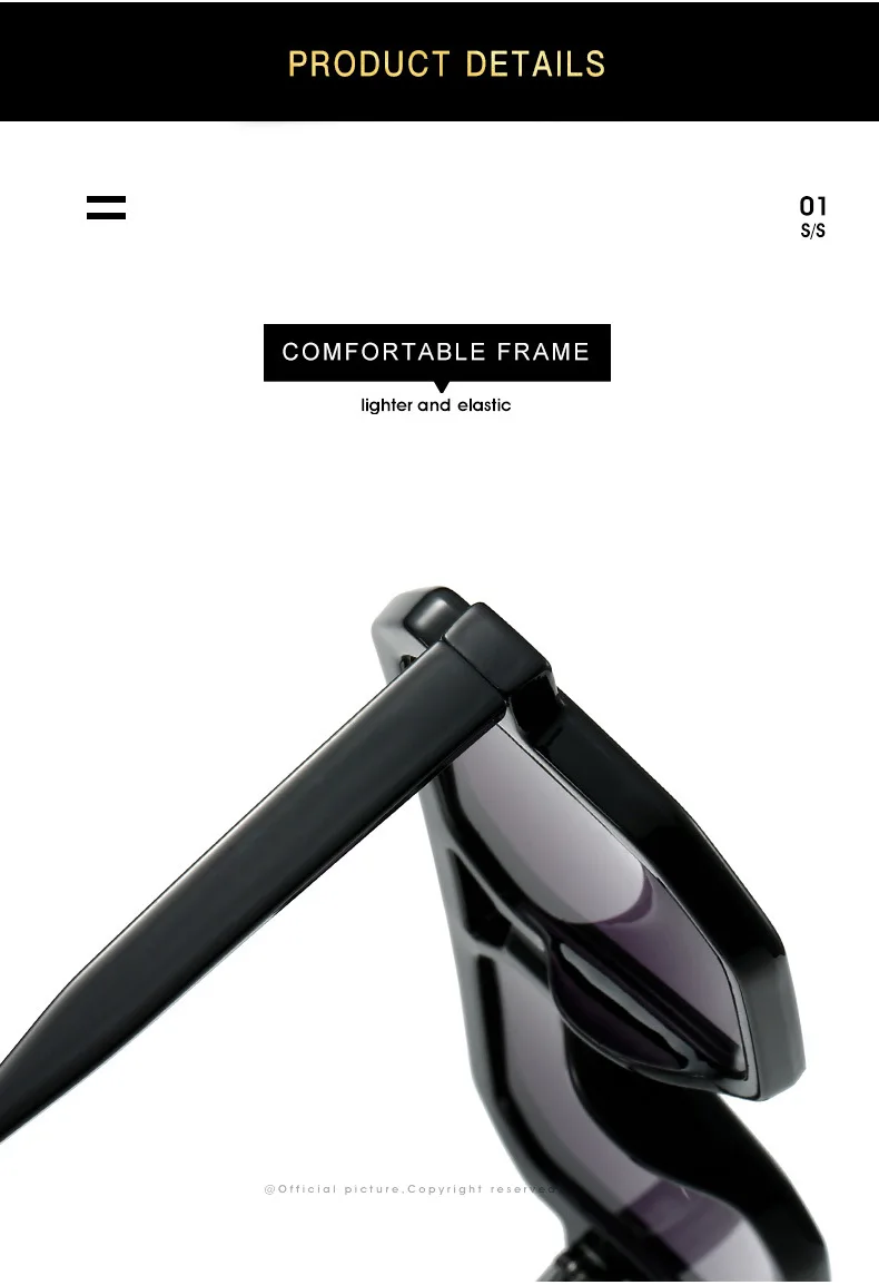 Neue Vintage Quadratische Sonnenbrille für Damen und Herren Marken-Rechteck-Sonnenbrille Ovale Brillen für Männer und Frauen – Detail 7