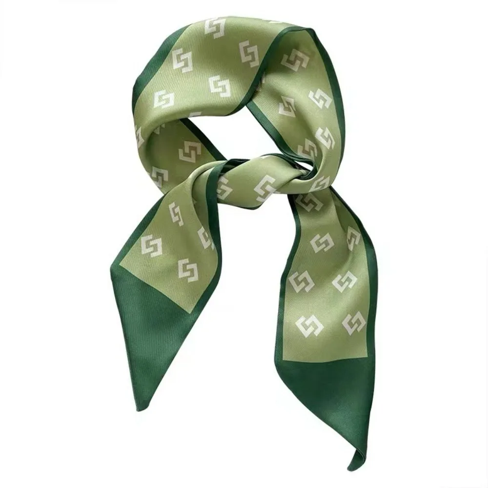 

Fashion Multi-Function Thin Scarf Letters Print Decorative Handle Bag Ribbons Hair Tie