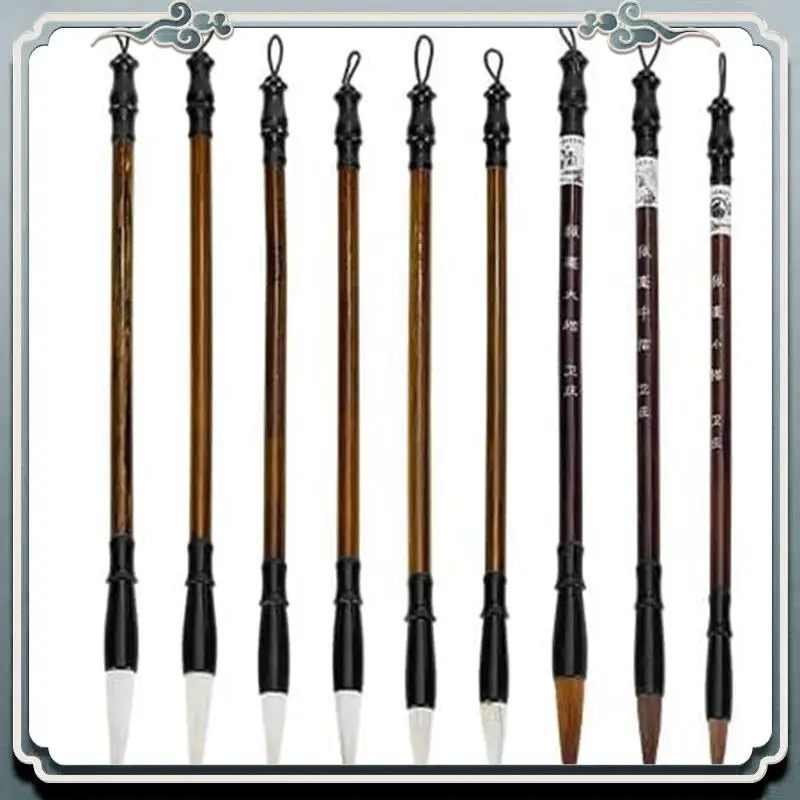 

Premium 15Pcs Chinese Calligraphy Brushes Set For Watercolor Art With Roll-Up Brush Holder Tray Containers Water Writing Cloth