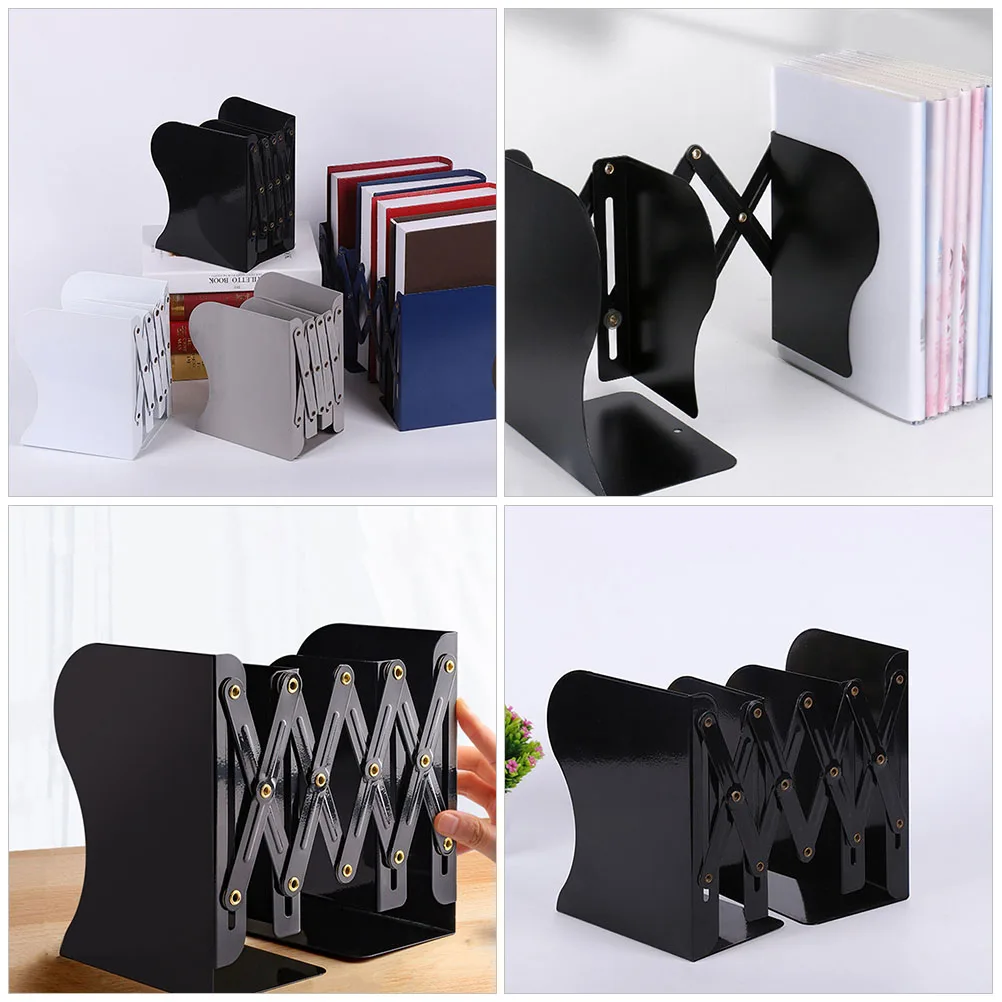Book Stand Shelf Holder Simple Bookend Desktop Books Metal Textbook Sturdy Bookends Child Office