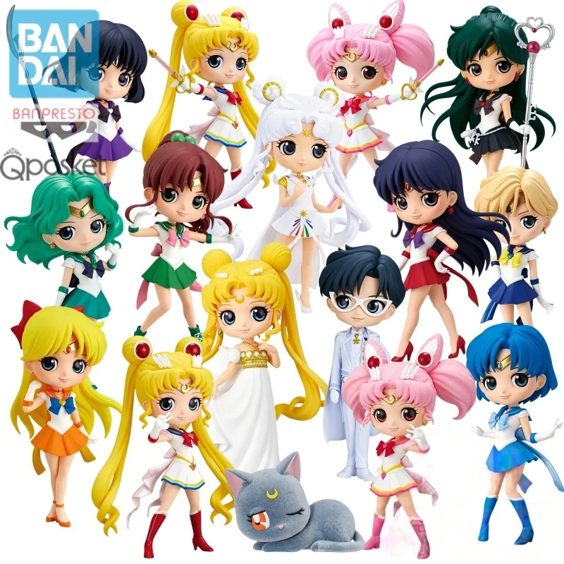 

Authentic Bandai Banpresto Sailor Moon Action Figure Pvc Collectible Model Princess Serenity Chibiusa Decoration For Anime Fans