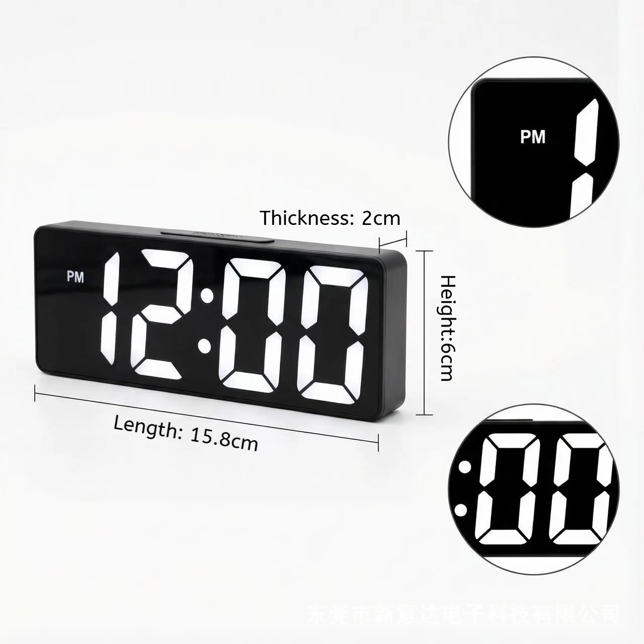 Desktop Digital Clock Tabletop Led Watch Alarm Clock Bedside Table Voice Control Led Digital Clock for Bedroom NZ003