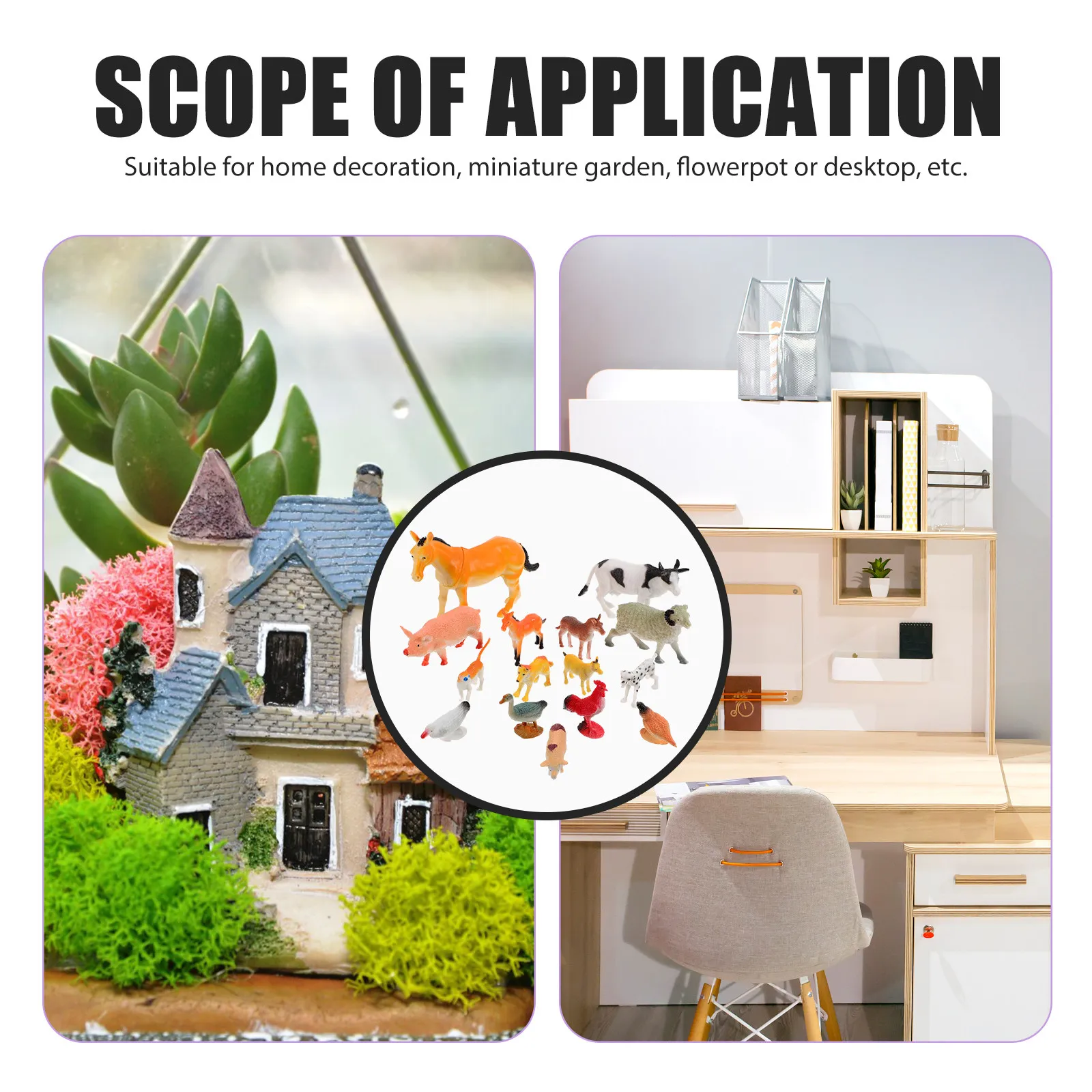 14Pcs 미니 시뮬레이션 동물 피규어 홈 장식 가족  - Home Decor Simulator 리뷰 및 가격