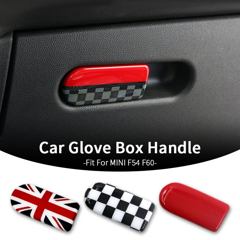 

1PC Car Glove Box Handle Switch Cover Decorative Sticker For MINI Cooper F54 F60 Car Interior Shell For Mini Accessories