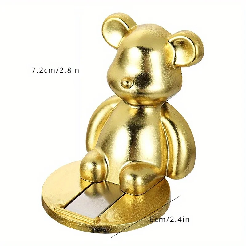 Little Bear Floor Anti Collision Door Rear Suction Cup Strong Magnetic Adhesive Luxury Simple Wooden Door Blocker No Punching