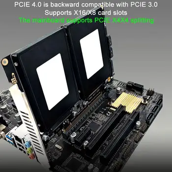 Adaptérová karta U.2 pro dva disky s LED indikátorem Adaptér U.2 PCIe Karta U.2 na PCIe Duální adaptér U.2 na PCIe 4.0 X8 6 nejlepší prodej PCI ISA adaptér - №2