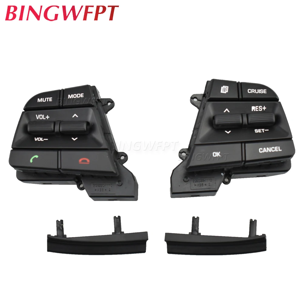 

For Hyundai Solaris 1.6L Multi-function Steering Wheel Buttons Audio Volume Constant Speed Cruise Control Switch Blue Backlight