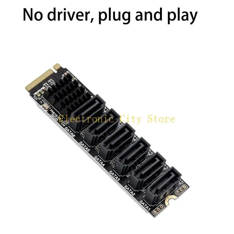 Đối với thẻ chuyển đổi thẻ bộ điều hợp M.2 sang SATA3.0 với 6 cổng SATA3.0 ASM1166 Chip HU8D