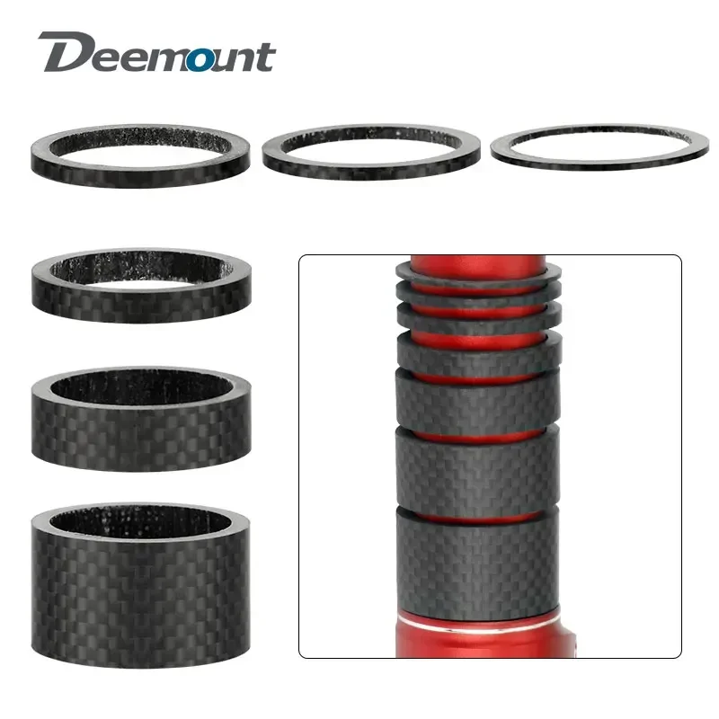 4PCS Carbon Fiber Spacers for 1-1/8