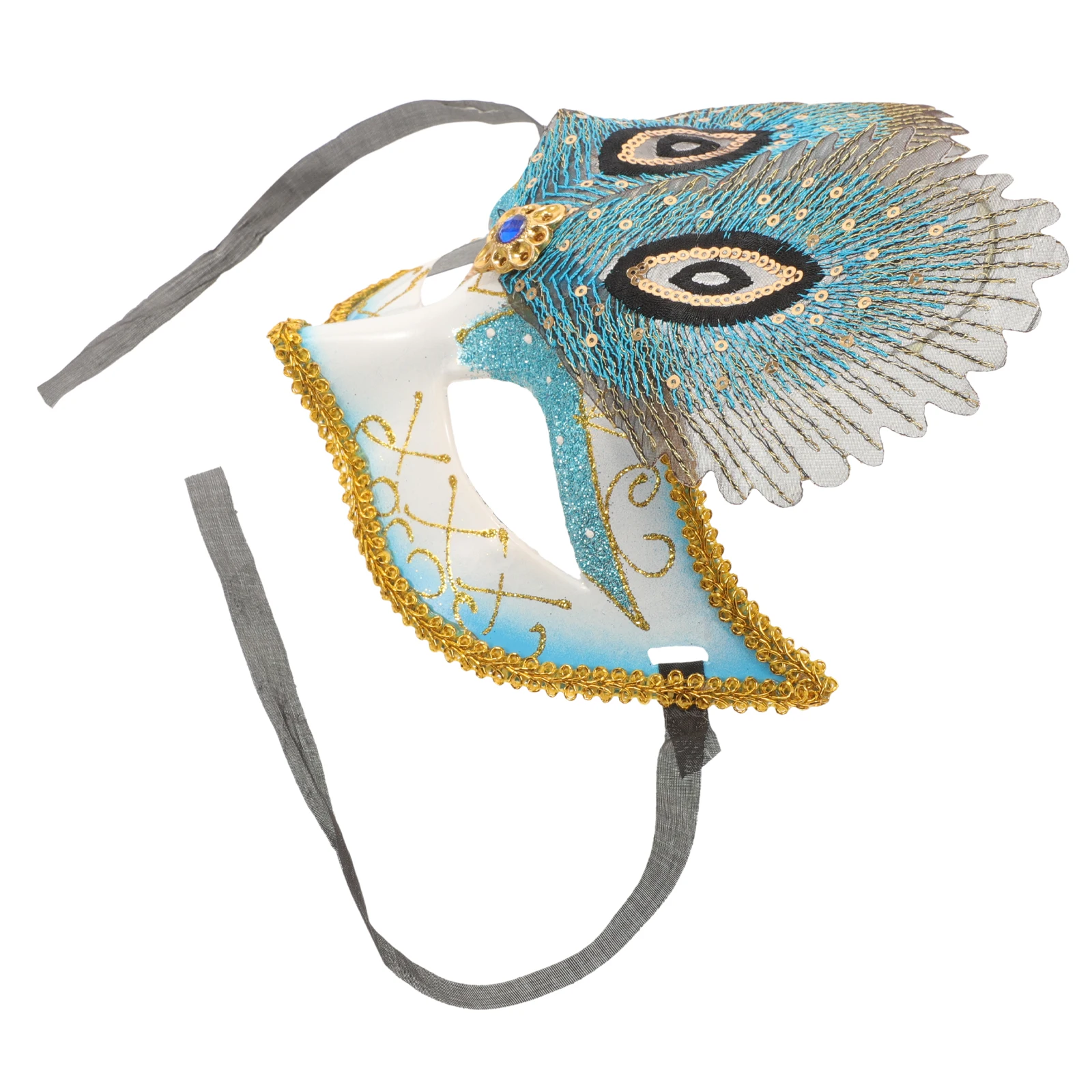 

Eye Mask Female Masquerade Fancy Dress Masks Women Sky-blue Cosplay Carnival Party Decorations