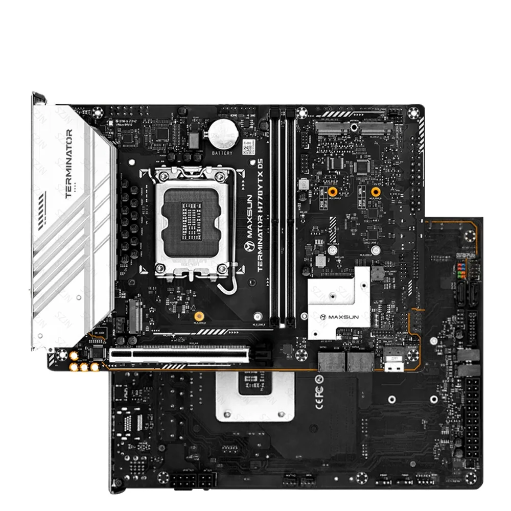 Maxsun H770 Mainboard DDR5 Onboard WIFI Rear I/O Layout 4*PCIE4.0 M.2 DDR5 Dual Channel XMP 8000MHz High Speed Desktop Board