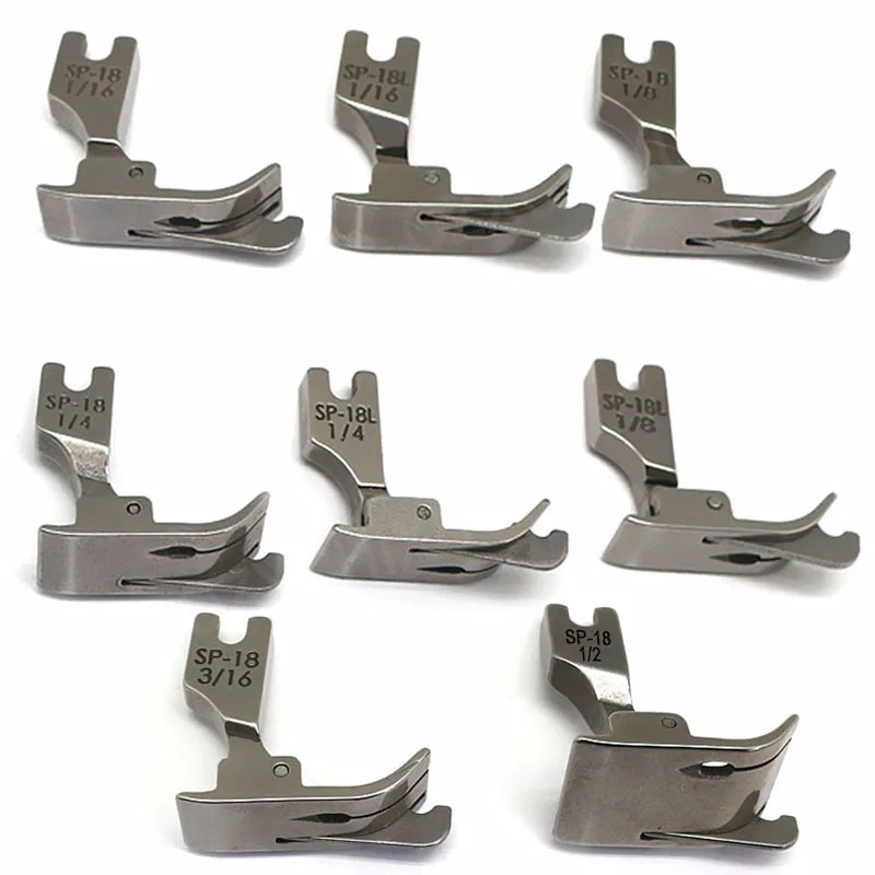 1 PCS 1/2 1/4 3/16 1/8 1/16 SP-18 Left / Right Edge Guide Presser Foot For Flat Car Moving Industrial Sewing Machine Accessories