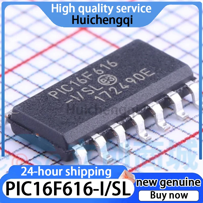 1PCS Original Genuine PIC16F616-I/SL Package SOIC-14 8-bit Microcontroller Chip