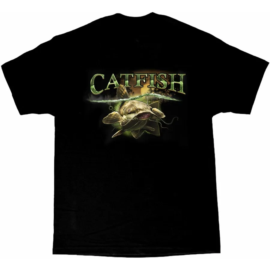 Merky Water Catfish Fishing Fisherman Angler Gift T-Shirt. Summer Cotton O-Neck Short Sleeve Mens T Shirt New S-3XL