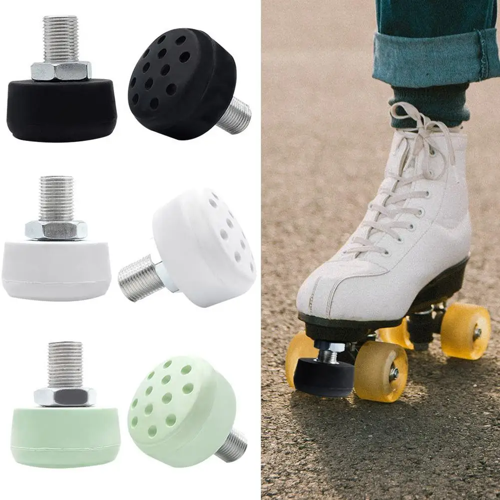 Substituição de Borracha Toe Stopper para patins, durável, ajustável, Stop Plug Block, acessórios de roda, 2pcs