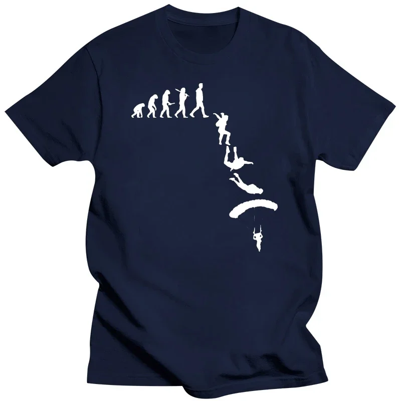 T-shirt à manches courtes pour hommes, vêtements de fitness, design intéressant, parapente d'été, évolution Sky3/4 Skydiver