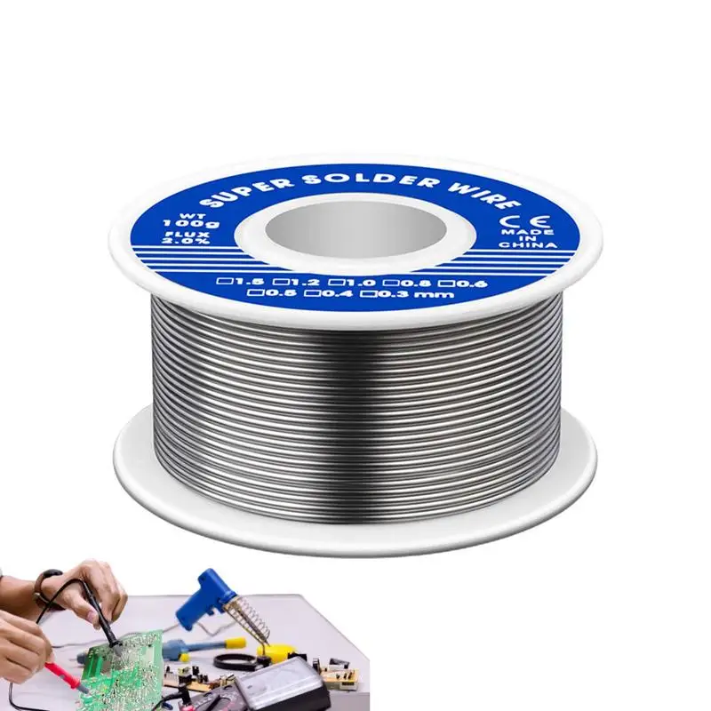 Multipurpose fio de solda eletrônica, Rosin Core Tin, Welding Flux, Ferro, Reel, Household Solda Supplies, 20g, 30g, 50g, 100g, 0,8 milímetros