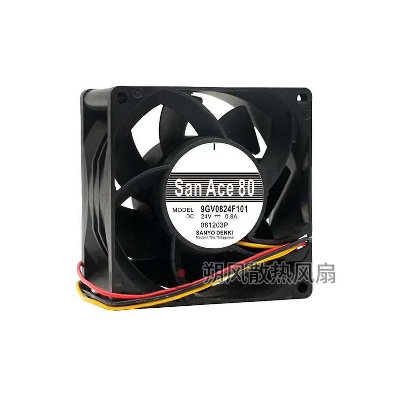 for Sanyo 9GV0824F101 8025 24V 0.8A 8CM PWM Temperature Control Speed Regulation High Performance Cooling Fan