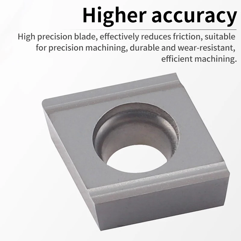 Inserção de torneamento de precisão rômbica CNC CCGT060202/09T304L-H Inserção chata de cerâmica de aço inoxidável