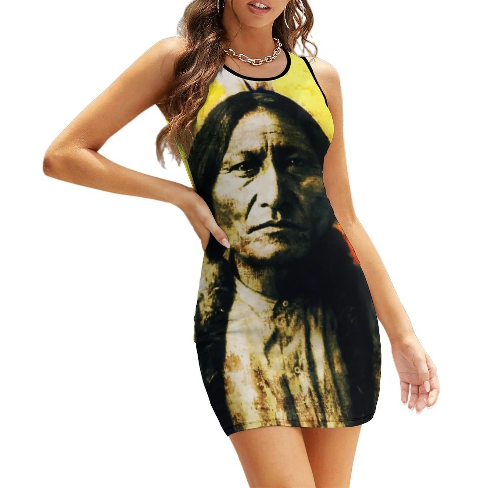 

SITTING BULL-7 Sleeveless Sundress dresses for womens 2025 Female clothing elegant women's sets birthday dresses for women
