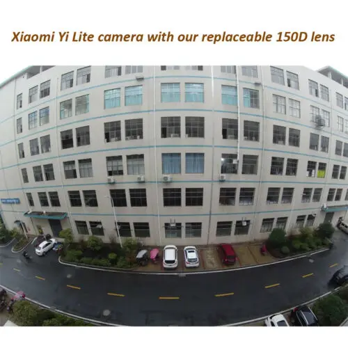 Lente gran angular de 1/2, 3 pulgadas y 2,8mm, 150 grados, Compatible con Xiaomi Yi Lite, reparación de lentes, reemplaza los daños/arañazos de la lente Yi Lite