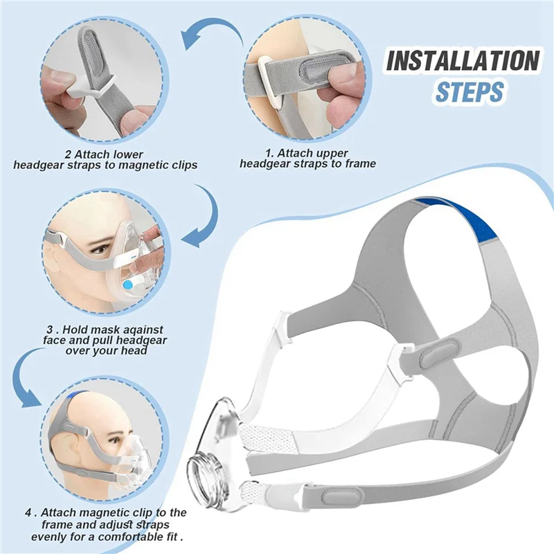 UNCL CPAP หมวก Air Fit N20 9 แพ็คเปลี่ยนหมวกสําหรับ Resmed Full Face Mask - CPAP อุปกรณ์เสริมสายรัด