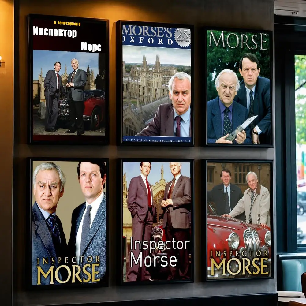 tv series I-Inspector Morse-E Poster Minimalist Wall Sticker for Cafe Office Bar Home Decor and Gift